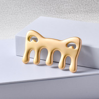 Peigne de massage en alliage de zinc en forme de chat mignon, gratte-tête style chaton, outil de relaxation, anti-stress, acupression, soin des cheveux, cadeau