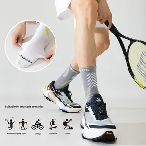 <span class=keywords><strong>Calcetines</strong></span> deportivos profesionales de media pantorrilla para hombres, suela de masaje antideslizante, Otoño Invierno, estilo americano Elite, venta al por mayor - Product Image 3