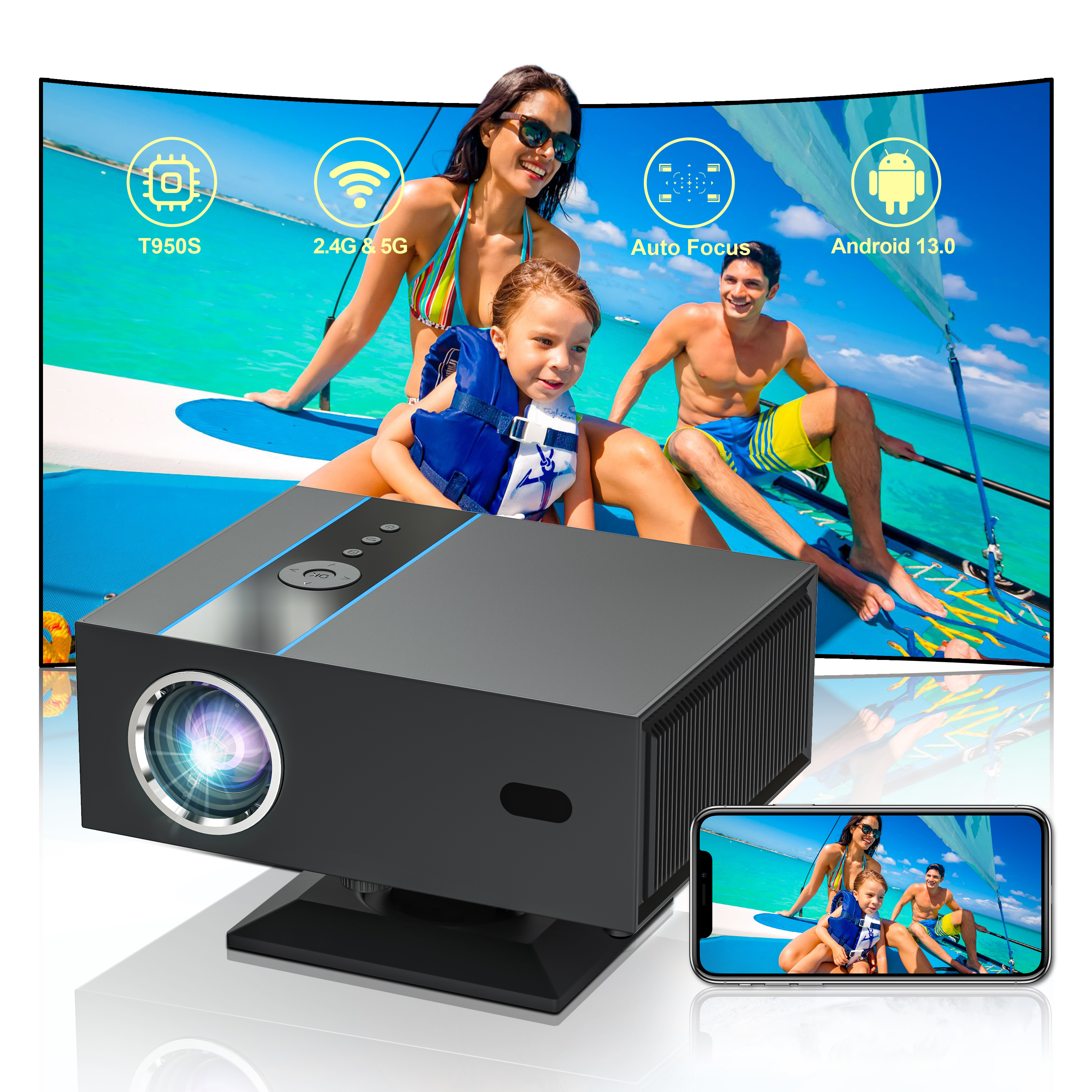 XNANO X6 Smart Projector - Portable 1080P Home Theater