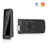 Cerradura Inteligente Locstar Tuya con Control Remoto Wifi, Huella Dactilar, Contraseña, Tarjeta, Sin Cables, Modelo Bullhead Cow