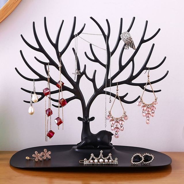 IStapromo Gifts Deer Antler Tree Shaped Necklace Jewelry Display Stand, Earring Stand Bracelet Jewelry Storage Display Rack