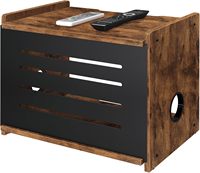 Estante para Router, Caja de Madera para Ocultar el Router, Soporte para Proyector, Caja de Almacenamiento para Router y Módem, Organizador de Cables y Enchufes
