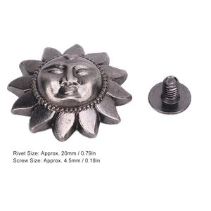 Haofy Sets Rivets en alliage de zinc à tête soleil avec vis de fixation, rivets et vis de Mm, accessoires pour le travail du cuir pour ceintures, sacs, chaussures, décoration DIY - Product Image 5