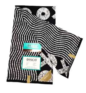 Tela de Cera Ghanesa DISCO, Textil de Algodón Batik, Material para Prendas de Festival, Venta en Línea, Telas de Cera de Lujo con Estampado en Bloque - Product Image 1