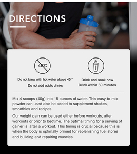 <span class=keywords><strong>Gainer</strong></span> <span class=keywords><strong>Masse</strong></span> Proteine Poudre Whey Haute Calories Construction Musculaire Maigre Faible Gras Sans Gluten Vanille OEM Gros - Product Image 6