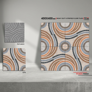 Carreaux de sol extérieurs antidérapants en porcelaine numérique robuste Green Design 40x40cm (400x400mm, 16x16 pouces) - Product Image 1