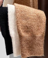 Pull en maille à col rond pour femme, manches longues, coupe ajustée, doux et chaud, idéal pour l'automne et l'hiver, haut de base décontracté pour femme
