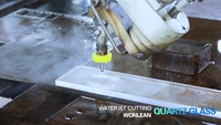Machine de découpe, jet d'eau, haute pression, verre, cnc à 5 axes