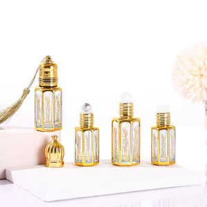 Flacon de parfum rechargeable électroplaqué 6ml 10ml avec bille roulante, flacon de parfum arabe pour emporter avec vous - Product Image 2