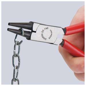 KNIPEX 22 01 140 Pince à bec rond revêtement plastique noir atramentisée 140 mm - Product Image 3