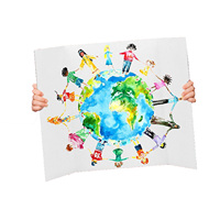 Affiches murales écologiques en carton ondulé biodégradable 70/80/110/120/150/160/180 g/m², impression numérique personnalisable, taille adaptable