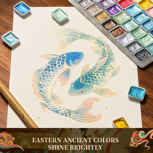 Giorgione - Juego de Acuarelas Portátil de 150 Colores, Acuarelas Metálicas Perladas de Pequeña Capacidad para Pintar - Product Image 3