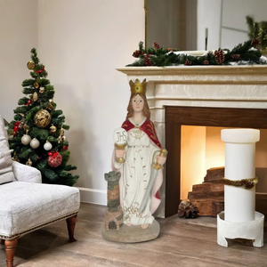 <span class=keywords><strong>Santa</strong></span> <span class=keywords><strong>Barbara</strong></span> 36 pollici resina religiosa statua figurina artistico modello di tecnica di pittura per regali di natale artigianato religioso - Product Image 2