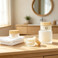 Emballage cosmétique écologique de luxe 30ml 50ml 100ml 15g 30g 50g, flacon en verre pour crème/lotion pour soins de la peau