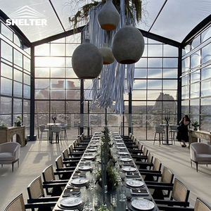 400 personnes chapiteau tente clair Pvc verre mur fête de mariage Hochzeitszelt cathédrale Atrium tente pour <span class=keywords><strong>Restaurant</strong></span> cérémonie de mariage - Product Image 2