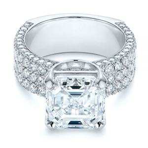 Bague Fine Jewelry Bague de fiançailles en argent sterling 925 avec zircon cubique blanc coupe princesse - Product Image 5