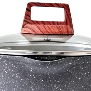 Casserole multifonctionnelle pour cuisinière à gaz et à induction, en aluminium antiadhésif, avec couvercle, pour soupes et lait - Product Image 6