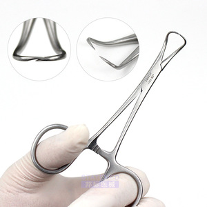 Shanghai Jinzhong Surgical Towel <b>Clamp</b> 150mm Stainless Steel Single Hole Wound Clamping Tool - Product Image 1