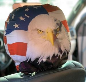 Ensemble de 2 housses d'appui-tête American Patriotic Eagle pour voitures pour le 4 juillet - Product Image 2