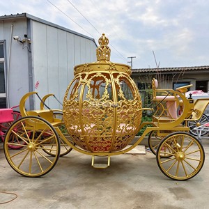 Carruaje Eléctrico de Calabaza de Cenicienta para Bodas Románticas Reales Europeas Clásicas - Product Image 6