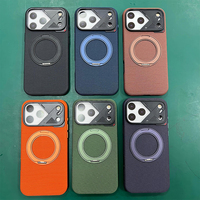 Étui de protection en tissu technique fait main et cousu à la machine avec support à charnière à 360 degrés pour téléphone portable