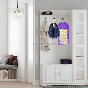 AliLeader定制标志非织造接发包装袋拉链防尘假发收纳袋，带假发衣架挂钩 - Product Image 4