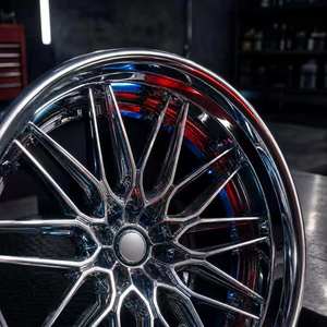 Rines Deportivos Cóncavos Cromados Forjados OEM de 17-22 Pulgadas, Rines Profundos Cromados para Tesla Urus de Lujo - Product Image 4