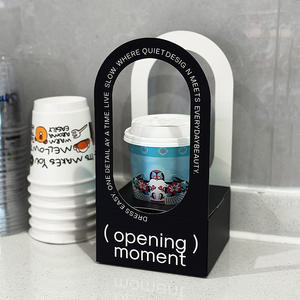 Carton de qualité supérieure personnalisé/carton blanc jetables pour emballage alimentaire et porte-boissons Plateaux à café à emporter pour boissons chaudes et froides - Product Image 4