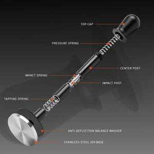 51mm 53mm 58.35mm SUS304 Stainless Steel Manual Reusable Eco-Friendly Durable Height Ripple 3 Spring Coffee Impact Force <b>Tamper</b> - Product Image 2