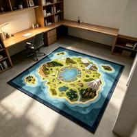 Tapis tufté personnalisé en forme de carte de jeu, tapis de sol décoratif pour salle de jeu vidéo, tapis de forme irrégulière pour chambre de gamer