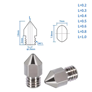 <span class=keywords><strong>Boquilla</strong></span> de Aleación de Titanio MK8 0.2/0.<span class=keywords><strong>3</strong></span>/0.4/0.5/<span class=keywords><strong>0.6</strong></span>/0.8mm para CR10 <span class=keywords><strong>Ender</strong></span> <span class=keywords><strong>3</strong></span> Series 1.75mm, Boquillas de Impresora 3D Ligeras de Alta Temperatura - Product Image 4
