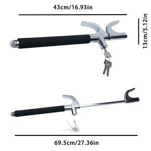 Impugnatura telescopica antifurto multifunzione per volante auto 3 chiavi incluse - Product Image 5