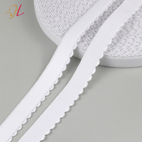 Bande élastique en forme de croissant de 1,5 cm de flexibilité, noire et blanche, accessoires de sous-vêtements, bande élastique