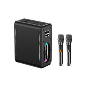 Fansbe Gm916 Outdoor 400W Afstandsbediening Rgb Party Karaoke Speaker Machine Stereo Bass Boombox Met <span class=keywords><strong>2</strong></span> Microfoons - Product Image 1