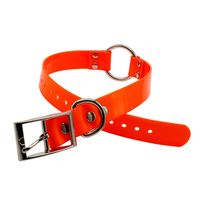 Collier de chasse de luxe en TPU fluorescent imperméable pour chien, avec rivets plaqués nickel perlé, solide, facile à nettoyer, sans odeur, anneau central en O, tactique