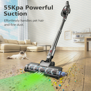 Aspirateur à main sans fil rechargeable 3-en-1 portable avec une puissance d'aspiration de 25 Kpa, sans sac, pour l'entretien des sols - Product Image 3