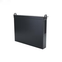Boîtier métallique pour projet électronique, amplificateur NVR, carte de circuit imprimé, profil d'extrusion personnalisé OEM, revêtement en poudre noire 1.5U 19 pouces, conforme ROHS