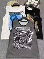 Débardeur Homme en Coton FYK244 à Épaules Larges, Respirant, Sans Manches, Imprimé, pour la Gym et l'Entraînement – Modèle à 1,9 $
