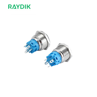 19mm On Off Bi-Color Dual Color illuminé LED Interrupteur à bouton-poussoir d'alimentation en métal momentané 12V