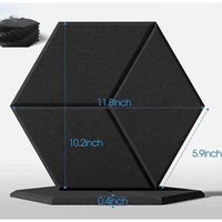 Panneau mural insonorisé en feutre pour animaux de compagnie Paquet de 12 panneaux acoustiques hexagonaux en fibre de polyester blanche