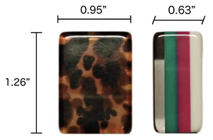 Juego de Mahjong Americano Grabado de 4 Capas de 1-1/4 Pulgadas, 160 Fichas Leopard Luxe con Tapete de Juego Cerulean Flight of Doves - Product Image 5