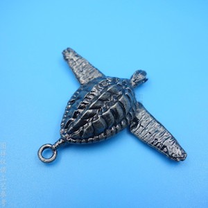 Pendentif tortue rétro en alliage de nickel antique pour la fabrication de colliers, forme irrégulière DZ20230824 - Product Image 2