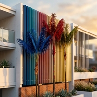 Volets de façade à ouverture verticale en alliage d'aluminium moderne, écologiques, résistants à la chaleur et économes en énergie
