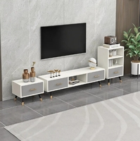 Meuble TV moderne Meuble simple au sol pour petit appartement pour chambre à coucher et table basse Combinaison