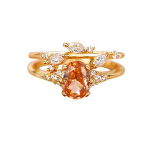 Anello di Fidanzamento Q680 con Morganite in Oro Massiccio 18K, Diamante Taglio Marquise con Montatura a Griffe, Gioielleria Fine da Donna, Design Vegetale - Product Image 5