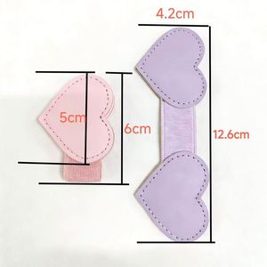 Personalized Pu Heart Bookmark <b>Pink</b> Heart-Shaped Magnetic Book Marks Leather Bookmarks With Pen Holder - Product Image 6