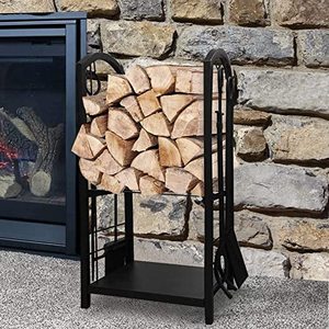 Support de bois de chauffage intérieur/extérieur robuste support de stockage de bûches en métal moderne <span class=keywords><strong>panier</strong></span> hiver <span class=keywords><strong>acier</strong></span> corten pour bûches robuste pour - Product Image 5