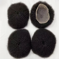 Prothèse capillaire indétectable pour homme, 6mm, en cheveux naturels, avec dentelle HD, noire, pour hommes afro-américains, 8x10