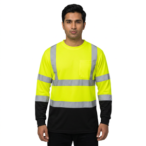Camisetas Polo de Alta Visibilidad con Logotipo Personalizado, Manga Larga, Secado Rápido, Reflectantes para Tráfico, Ropa de Trabajo Industrial, Minería y Construcción - Product Image 1