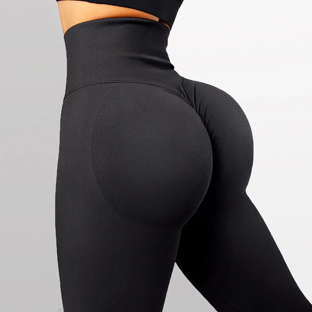 OEM ODM Women Seamless Yoga Leggings High Waist push up Yoga Leggins Gym Pants Female Gym butt scrunch legging